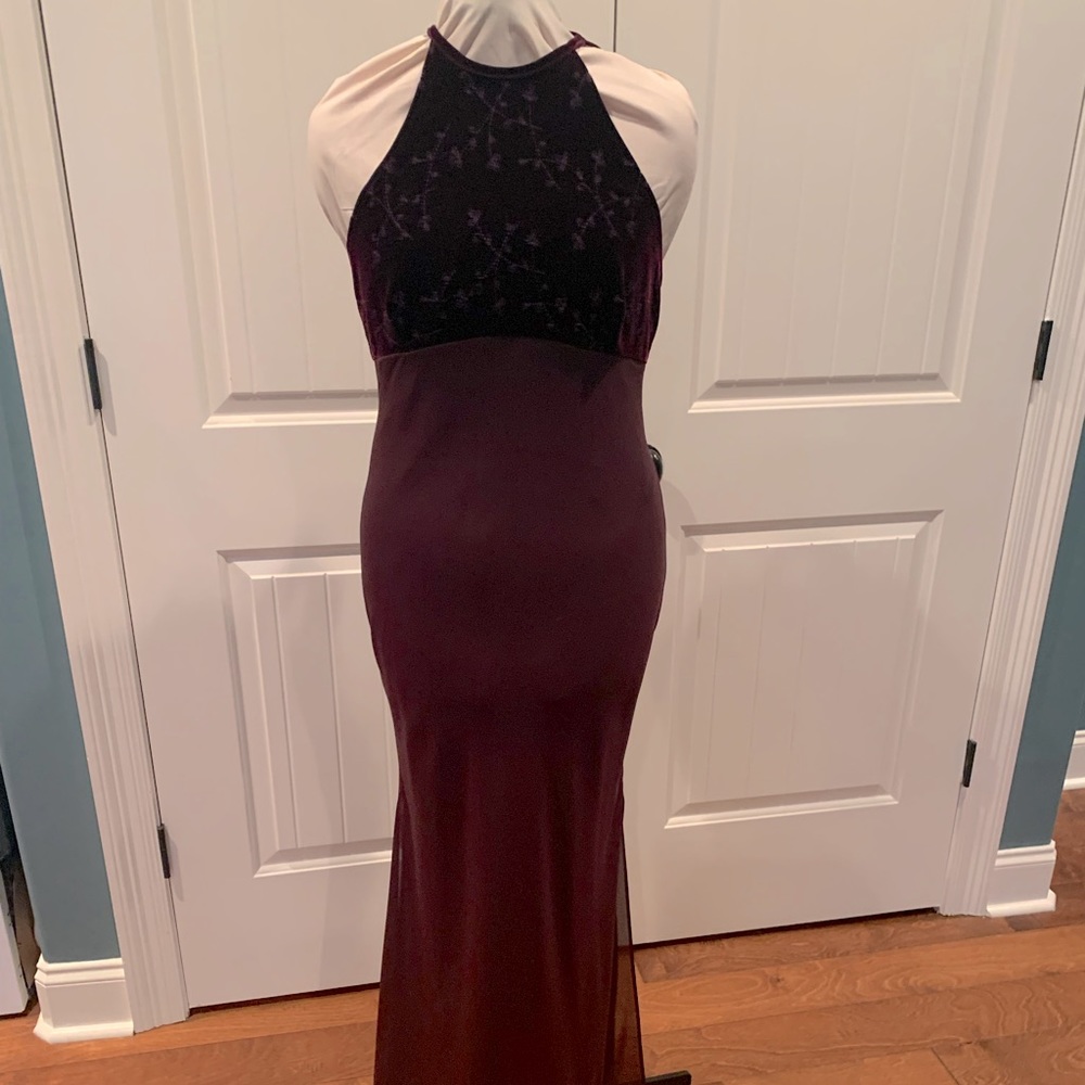 Purple full length formal dress
